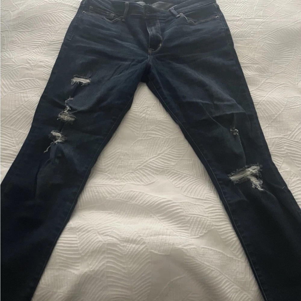 Abercrombie & fitch harper ankle Distressed Black Women Jeans 8S/ 29